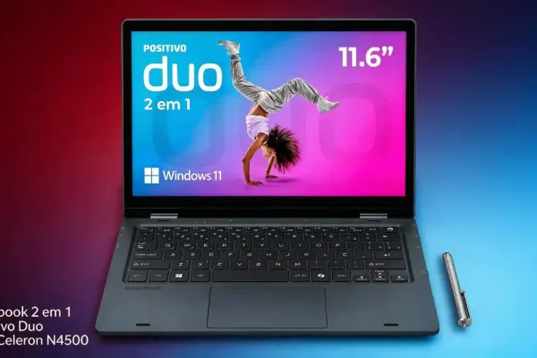 Notebook 2 em 1 Positivo Duo Intel Celeron N4500